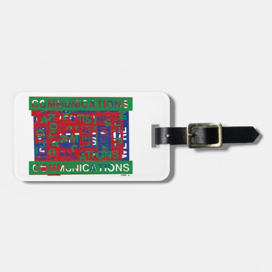 Onderverdeling communicatie bagagelabel (Voorkant horizontaal)