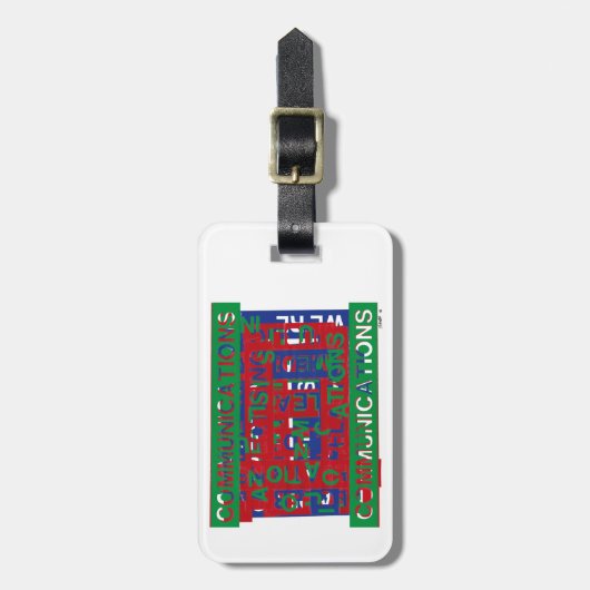 Onderverdeling communicatie bagagelabel (Voorkant verticaal)