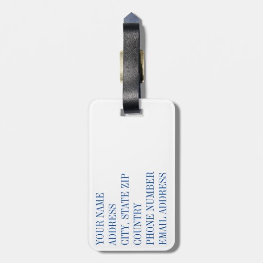 Onderverdeling communicatie bagagelabel (Achterkant verticaal)