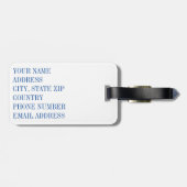 Onderverdeling communicatie bagagelabel (Achterkant horizontaal)