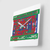 Onderverdeling communicatie vierkante klok (Hoek)