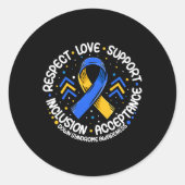 Onderverdeling Syndrome Respect Onderverdeling Syn Ronde Sticker (Voorkant)