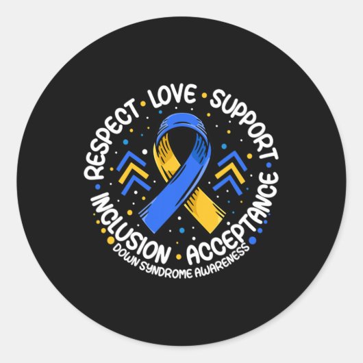 Onderverdeling Syndrome Respect Onderverdeling Syn Ronde Sticker (Voorkant)