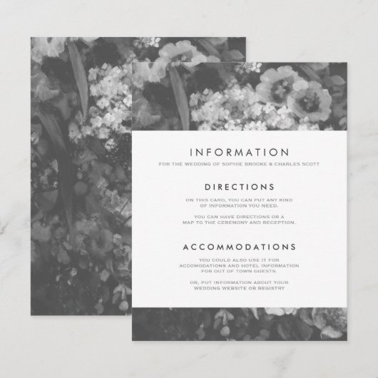 Onderverklaarde Elegant Wedding Enclosure Kaart (Voorkant / Achterkant)