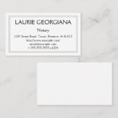 Ondervermeld en vastgezet Notarisch Visitekaartje (Voorkant / Achterkant)