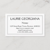 Ondervermeld en vastgezet Notarisch Visitekaartje (Voorkant)