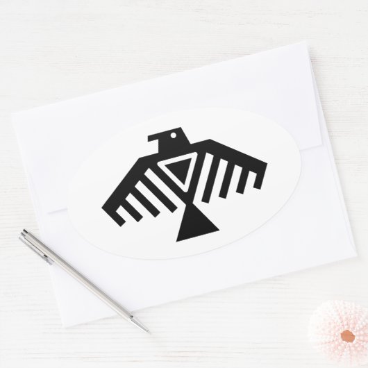 ondervogel ovale sticker (Envelop)