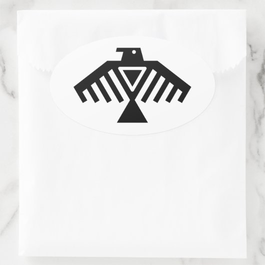 ondervogel ovale sticker (Tas)