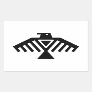 ondervogel rechthoekige sticker