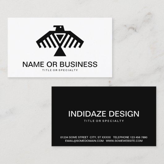 ondervogel visitekaartje (Voorkant / Achterkant)