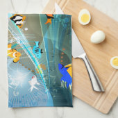 Onderwater 1 Keukenhanddoeken (Quarter Fold)