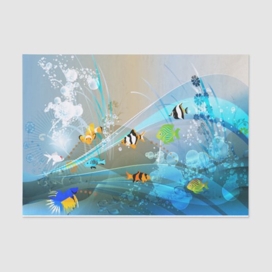 Onderwater 1 tissuepapier (Voorkant)