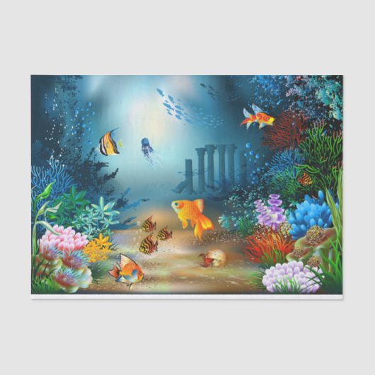 Onderwater 4 tissuepapier (Voorkant)