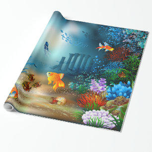 Onderwater 4 Verpakkingspapier Cadeaupapier
