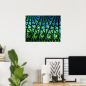 Onderwater Abstract Patroon Poster (Thuiskantoor)