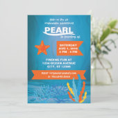 Onderwater Adventure Party 5x7 Uitnodigingen (Staand voorkant)