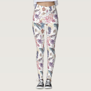Onderwater Aquarel Compositie Serie Ontwerp 1 Leggings