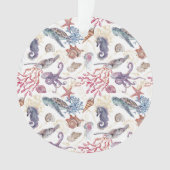 Onderwater Aquarel Compositie Serie Ontwerp 1 Ornament (voorkant)