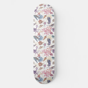 Onderwater Aquarel Compositie Serie Ontwerp 1 Persoonlijk Skateboard