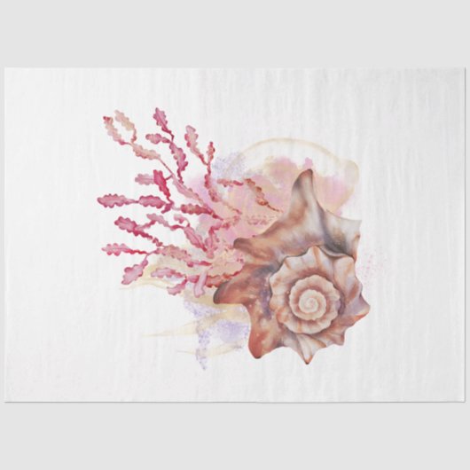 Onderwater Aquarel Serie Design 2 Tissuepapier (Voorkant)