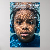 Onderwater Autistic Boy Sensory Journey Awareness Poster (Voorkant)