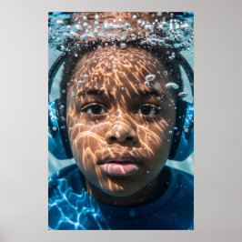 Onderwater Autistic Boy Sensory Journey Awareness Poster