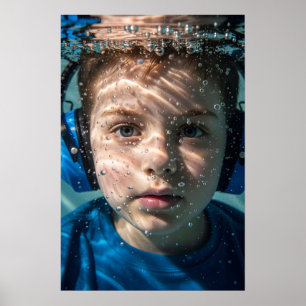 Onderwater Autistic Boy Sensory Journey Awareness Poster
