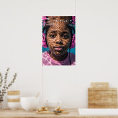 Onderwater Autistisch Meisje Sensorische Reis Bewu Poster (Keuken)