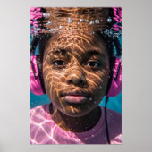 Onderwater Autistisch Meisje Sensorische Reis Bewu Poster (Voorkant)