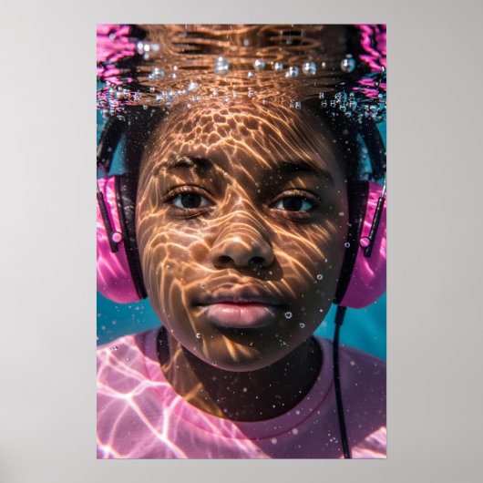 Onderwater Autistisch Meisje Sensorische Reis Bewu Poster (Voorkant)