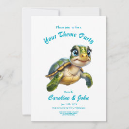 Onderwater avonturen met de vrolijke schildpad. kaart