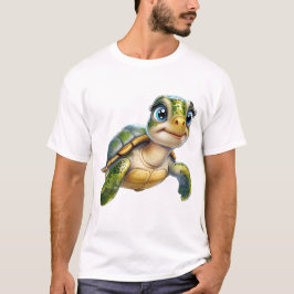 Onderwater avonturen met de vrolijke schildpad. t-shirt