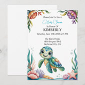 Onderwater Avonturen met Kleine Schildpad  Kaart (Voorkant / Achterkant)