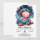 Onderwater Axolotl Verjaardag Avontuur Kaart (Voorkant / Achterkant)