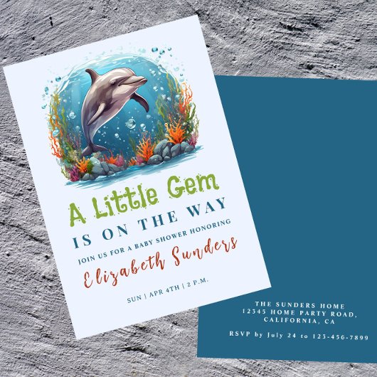 Onderwater Baby Douche Uitnodigingen