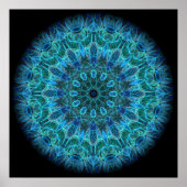 Onderwater Beauty kaleidoscoop Poster (Voorkant)