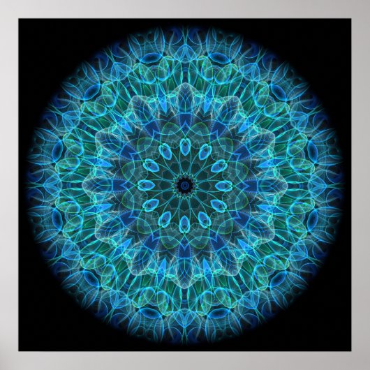 Onderwater Beauty kaleidoscoop Poster (Voorkant)