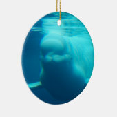 Onderwater Beluga Whale Keramisch Ornament (Rechts)