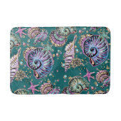 Onderwater Blauwgroen Luxe | Groene Pastel gouden  Badmat (Voorkant)