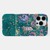 Onderwater Blauwgroen Luxe | Groene Pastel gouden  iPhone Hoesje (Achterkant horizontaal)