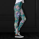 Onderwater Blauwgroen Luxe | Groene Pastel gouden  Leggings<br><div class="desc">Unieke, draagbare kunst uit het collectie "Underwater Luxe": elegante rijke pastel onder het ontwerp van het zee met prachtige levensvormen van zee en gazele oceaanpatronen met een aanraking van faux metallisch goud in glitter en sequins. Dit vrouwelijke, volwassen gemengde middelmatige thema voegt de perfecte pop van kleur en persoonlijke stijl...</div>