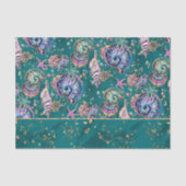 Onderwater Blauwgroen Luxe | Groene Pastel gouden  Tissuepapier (Voorkant)