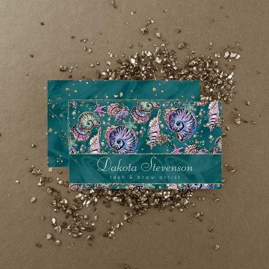 Onderwater Blauwgroen Luxe | Groene Pastel gouden  Visitekaartje