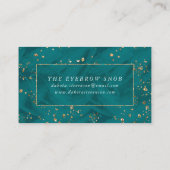 Onderwater Blauwgroen Luxe | Groene Pastel gouden  Visitekaartje (Achterkant)
