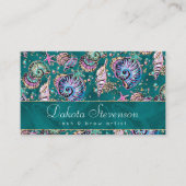 Onderwater Blauwgroen Luxe | Groene Pastel gouden  Visitekaartje (Voorkant)