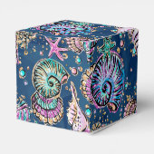 Onderwater Blue Luxe | Pastel gouden schelpen Bedankdoosjes (Achterkant)