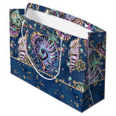 Onderwater Blue Luxe | Pastel gouden schelpen Groot Cadeauzakje (Achterkant Gekanteld)