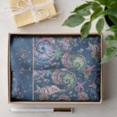 Onderwater Blue Luxe | Pastel gouden schelpen Tissuepapier (Geschenk)