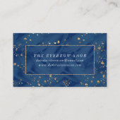 Onderwater Blue Luxe | Pastel gouden schelpen Visitekaartje (Achterkant)