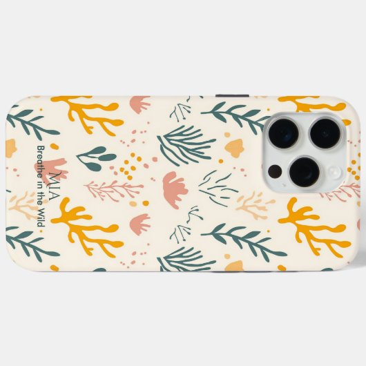 Onderwater Botanisch - Pastel Koraalrif Minimal Case-Mate iPhone Case (Achterkant (horizontaal))